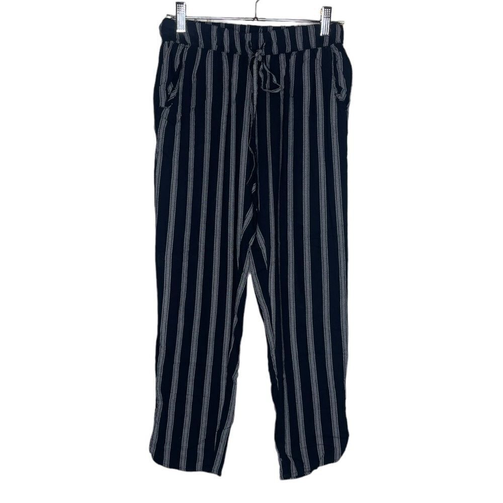 American Eagle Striped Pants size Small black white